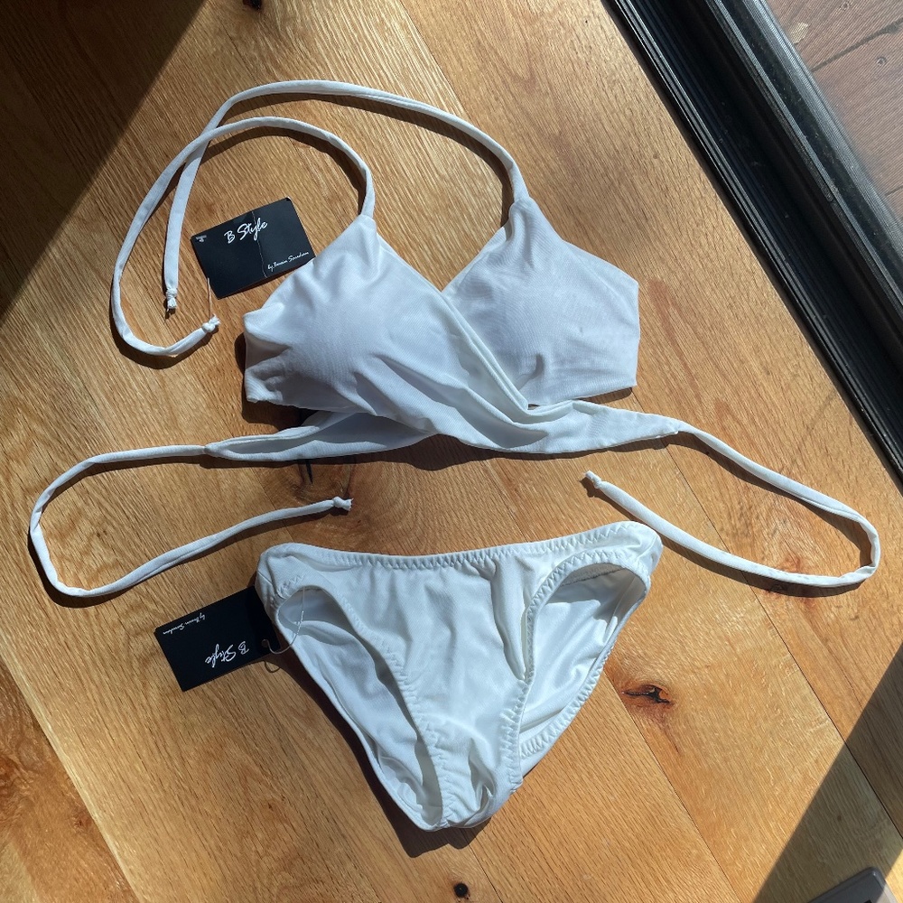 Wrap white bikini